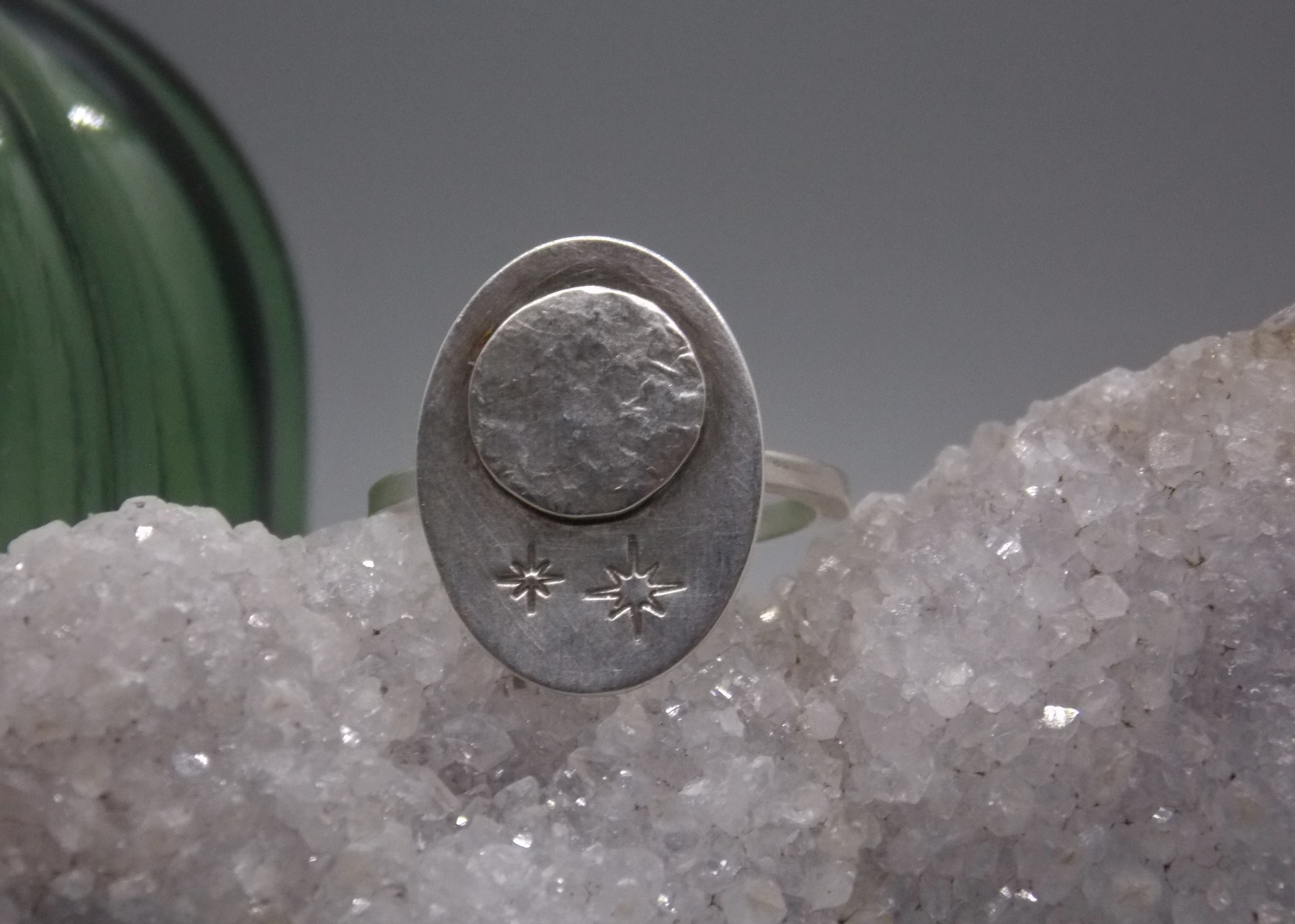 Full Moon and Stars Ring